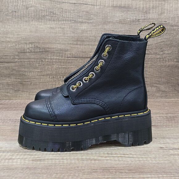 Dr. Martens Sinclair Max Women's Size 5 Black Leather Platform Boots NEW - Picture 3 of 9